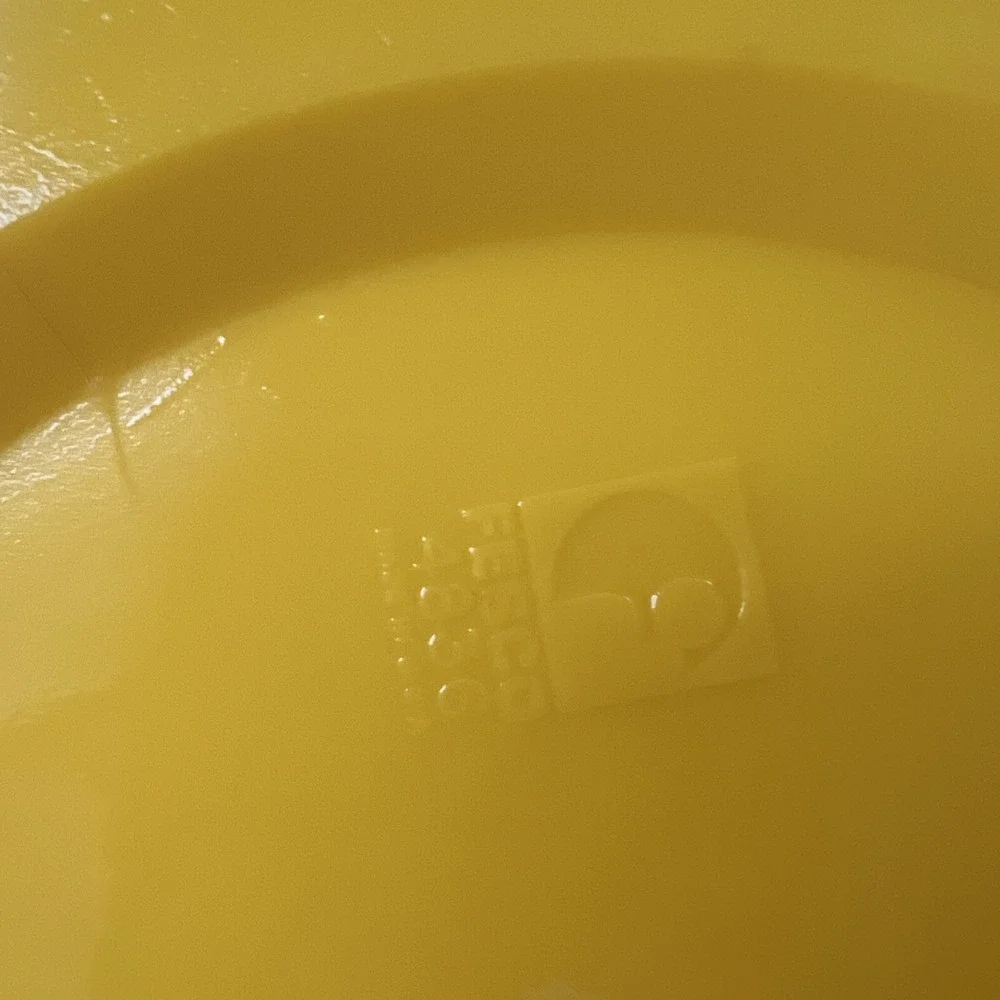 Vtg 1960s Fesco‎  Plastic Waste Paper Basket  #4836 Rare MCM Yellow